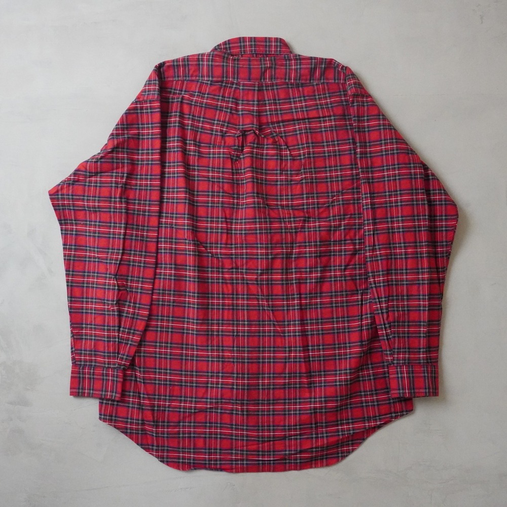 Vintage Lauren Ralph Lauren Plaid Shirt Medium Mens Red Crest Logo Button Down - Picture 2 of 7